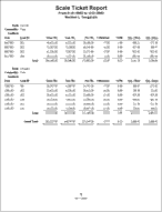 Scale Ticket Report