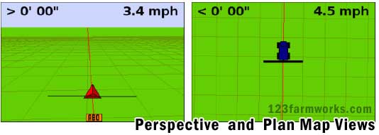 EZ-Guide 250 Perspective and Plan Map Views
